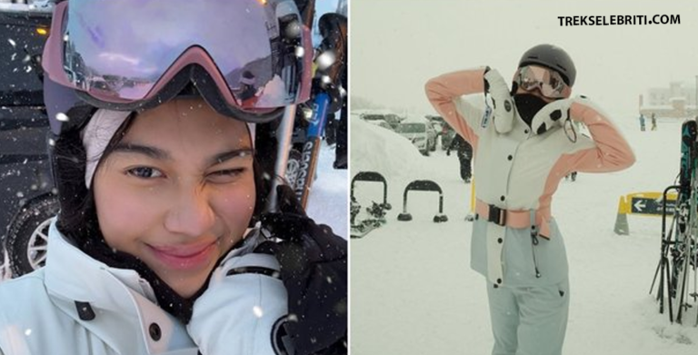 Tampil Cantik, Azizah Salsha Coba Main Ski Perdana di Niseko